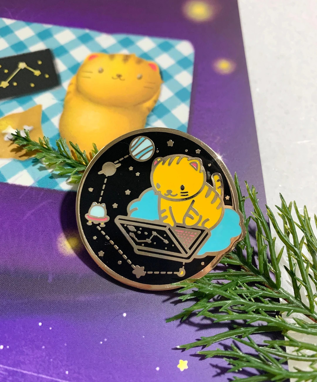 Space Mail Cat Hard Enamel Pin Lapel Pin Jewelry Gifts for - Etsy | Etsy (US)