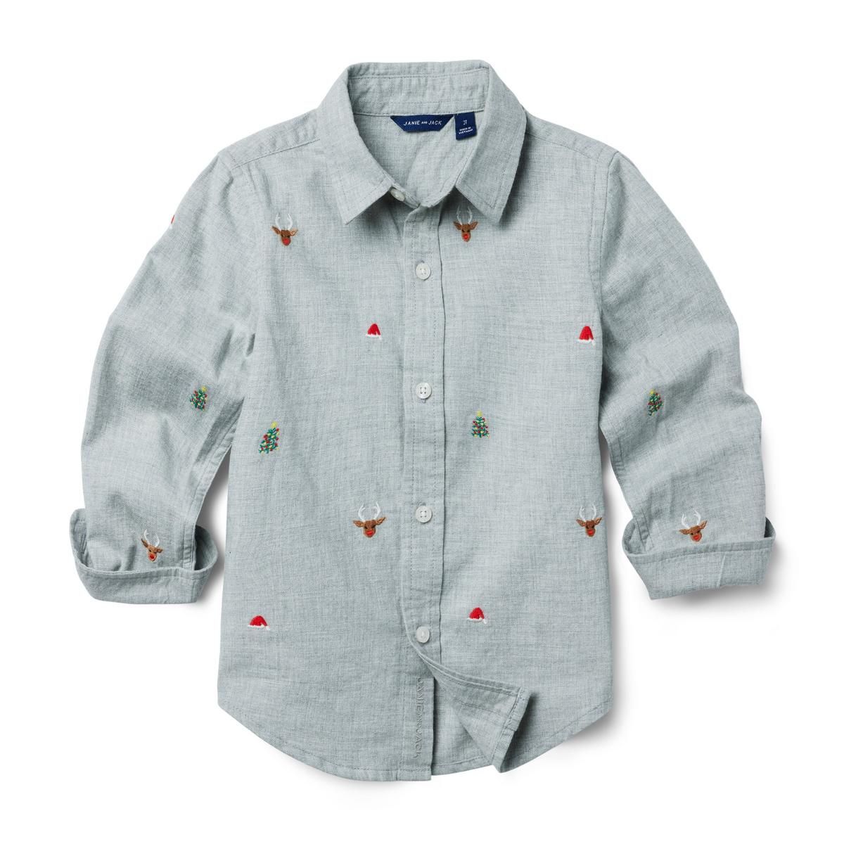 Embroidered Flannel Shirt | Janie and Jack