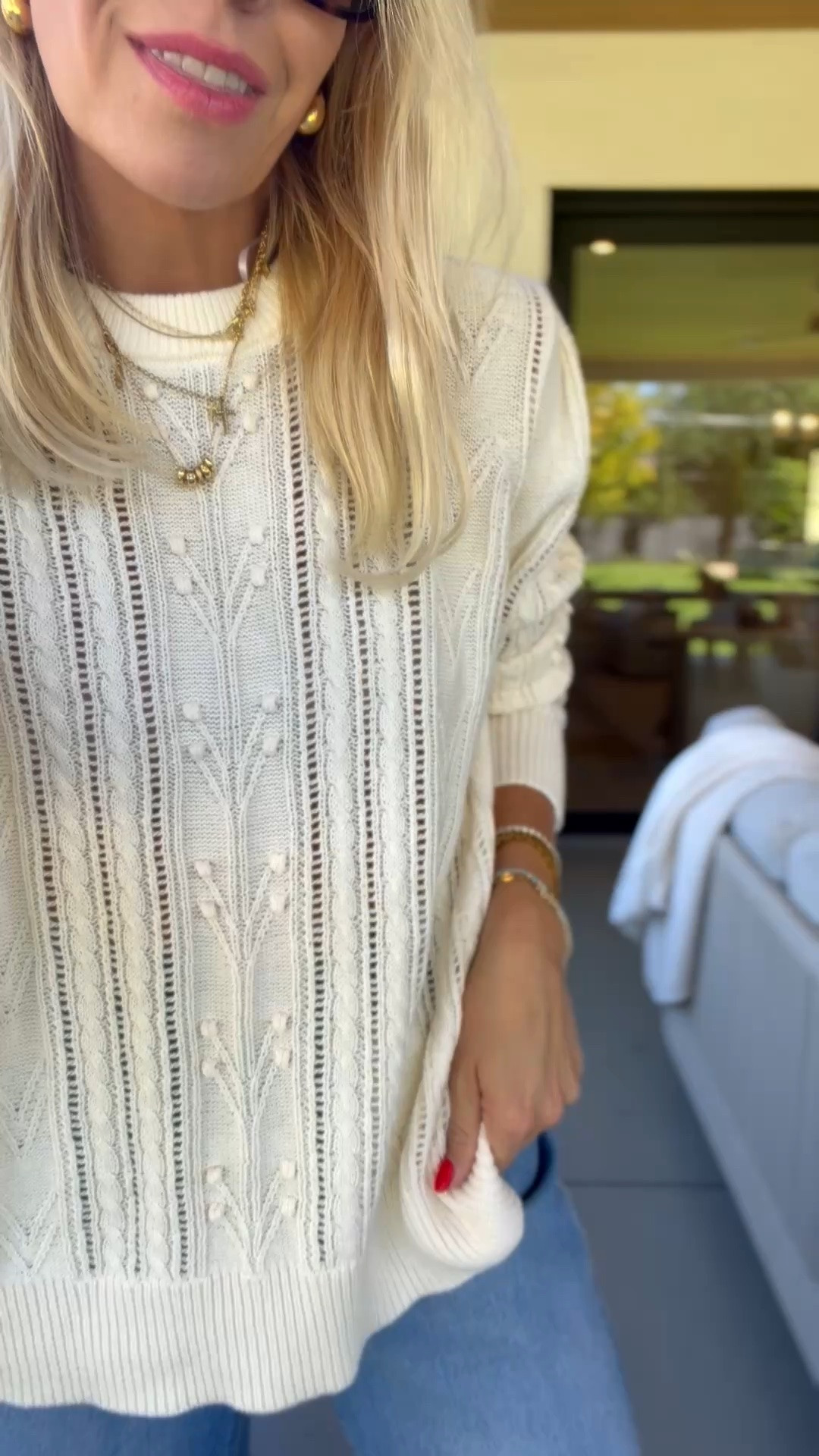 Cutest new Walmart sweater! I sized up to a large!