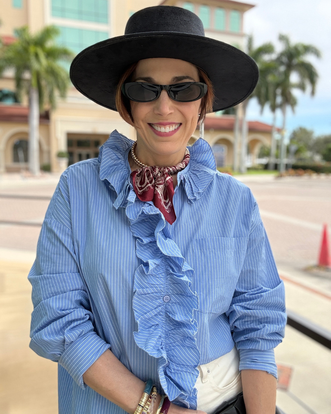 It's all in the details!

This colorful scarf necklace and bracelet stack add such a pop of color to my outfit. 

 #LTKOver40