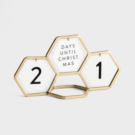 Candace Cameron Bure - Geometric Countdown Calendar with 8 Interchangeable Messages - Gold | DaySpring