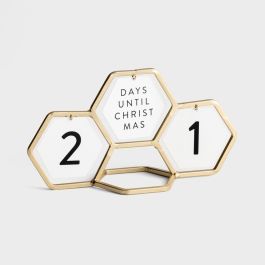 Candace Cameron Bure - Geometric Countdown Calendar with 8 Interchangeable Messages - Gold | DaySpring