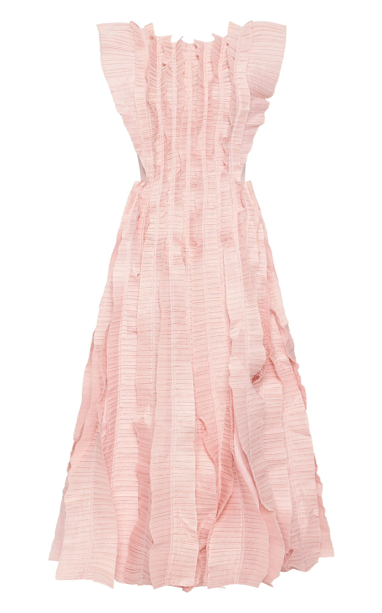 Hybrid Pleated Linen-Blend Midi Dress | Moda Operandi (Global)