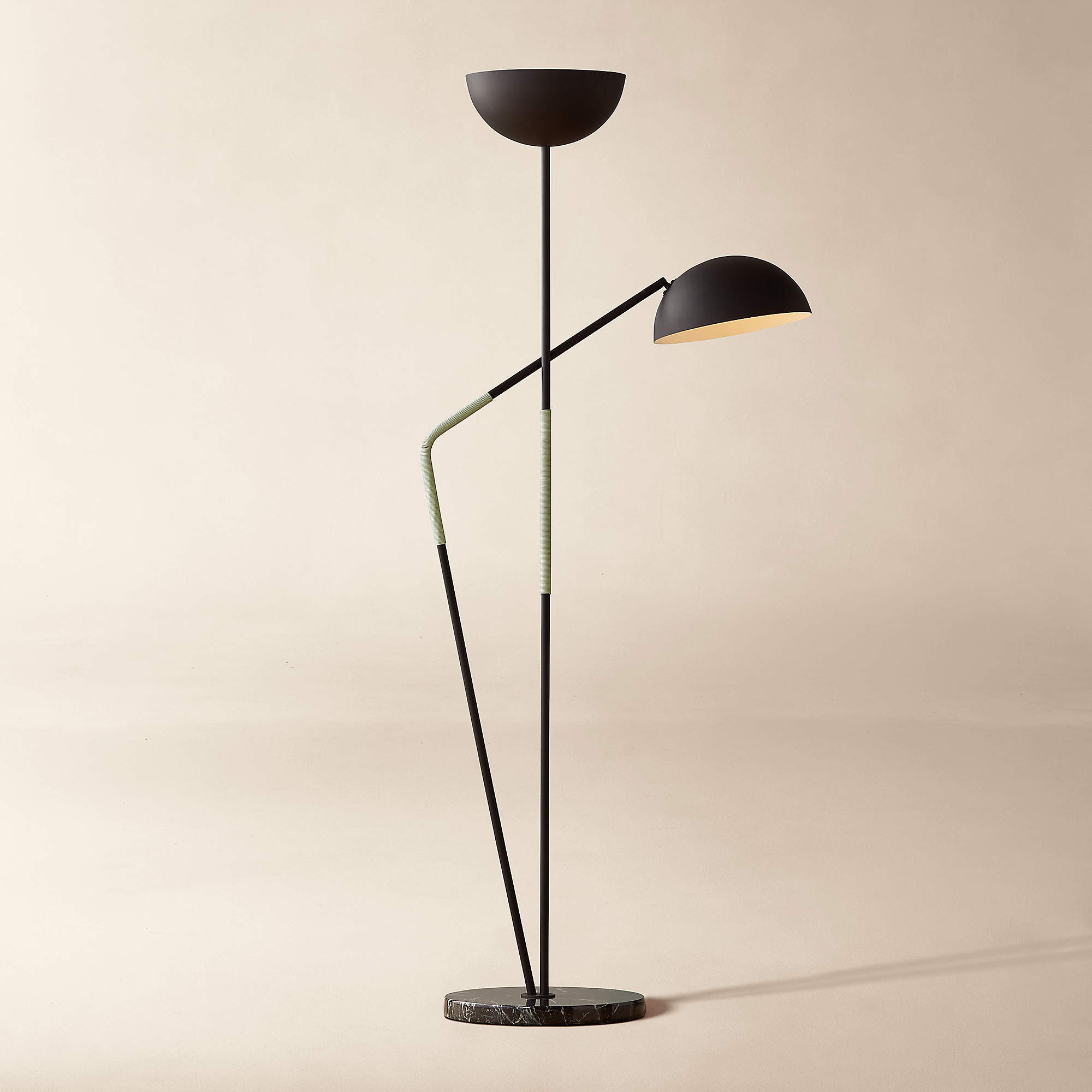 Pavo Black Marble Double Floor Lamp + Reviews | CB2 | CB2