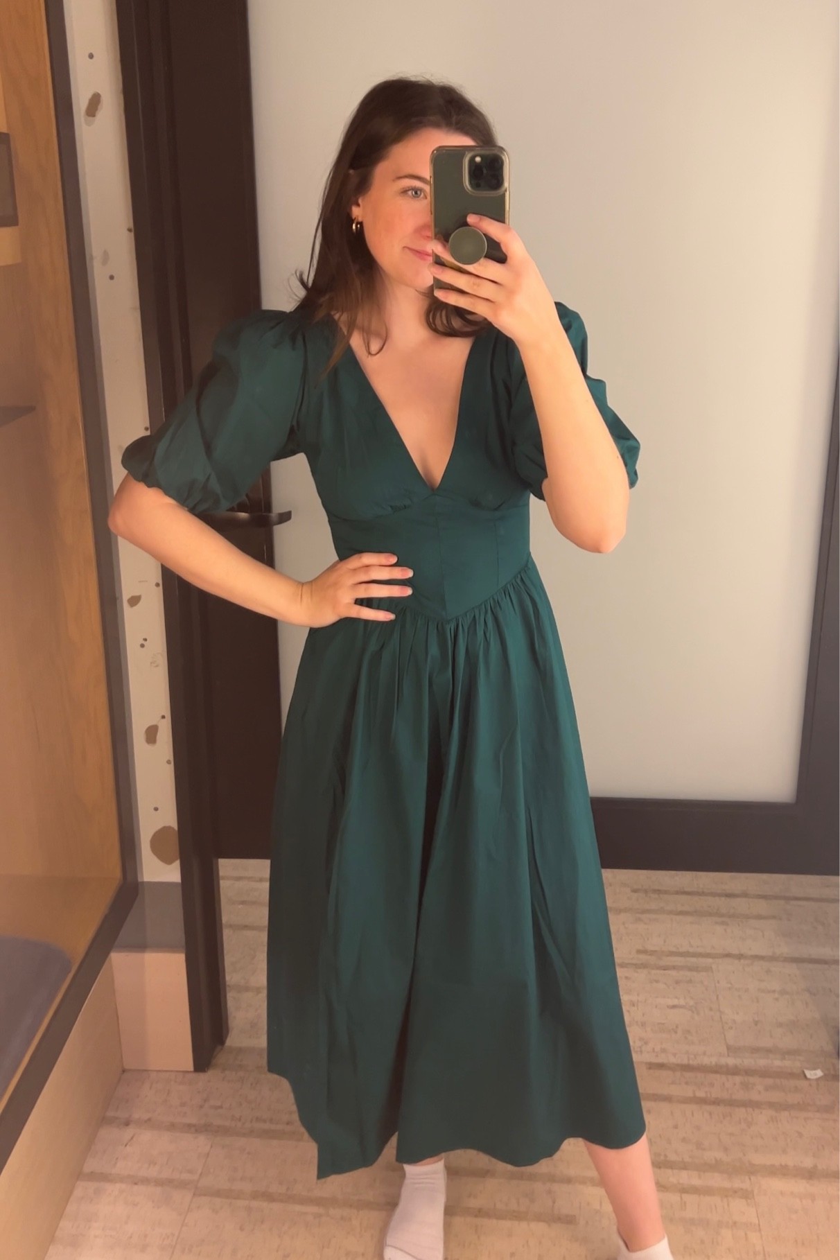 abercrombie corset dress puff sleeve