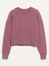 Long-Sleeve Live-In Cropped French-Terry Sweatshirt for Women | Old Navy (US)