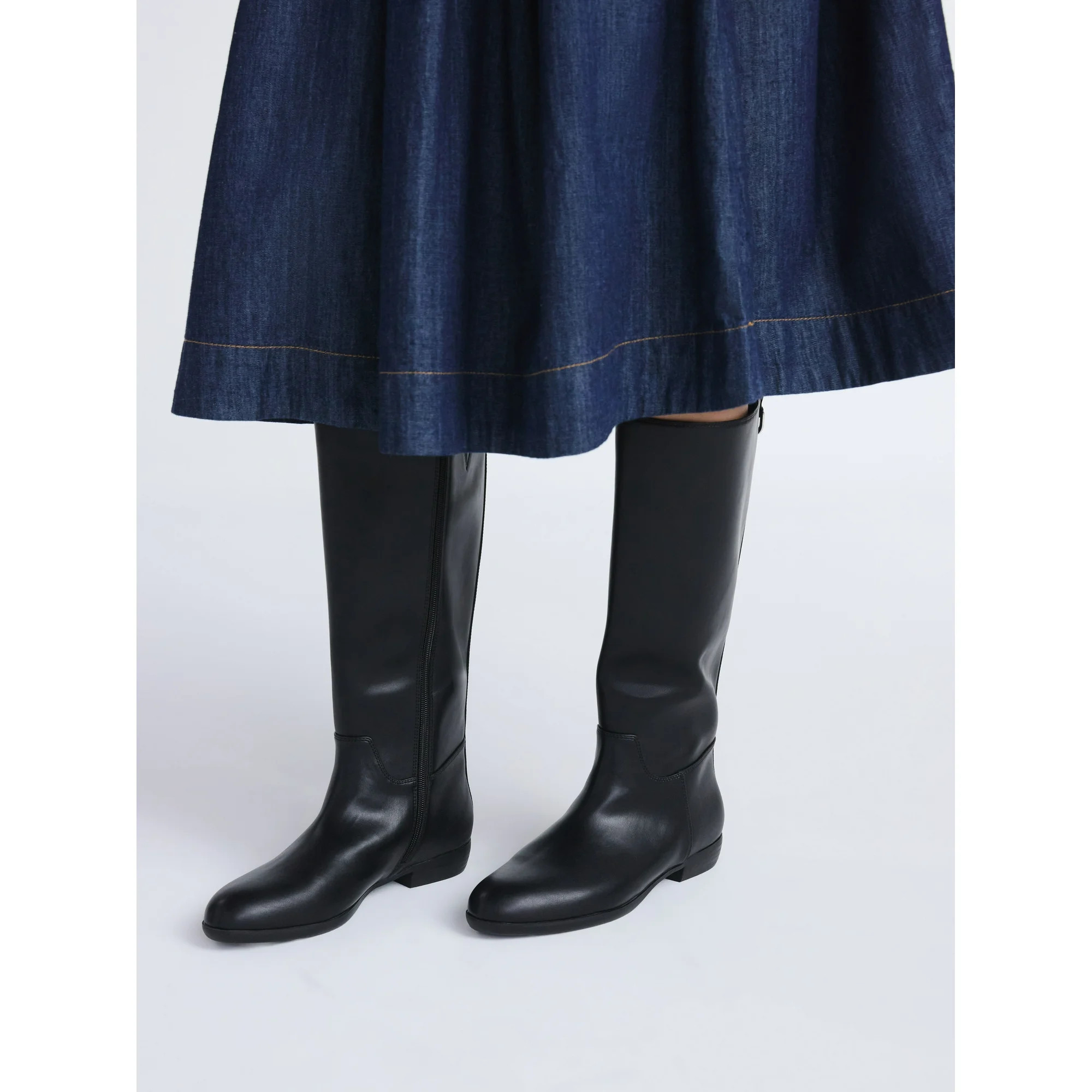 Free Assembly Women's Faux Leather Riding Boots, Sizes 6-11 | Walmart (US)