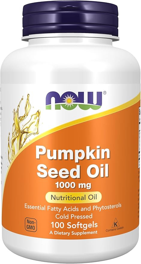 NOW Supplements, Pumpkin Seed Oil 1000 mg with Essential Fatty Acids and Phytosterols, Cold Press... | Amazon (US)