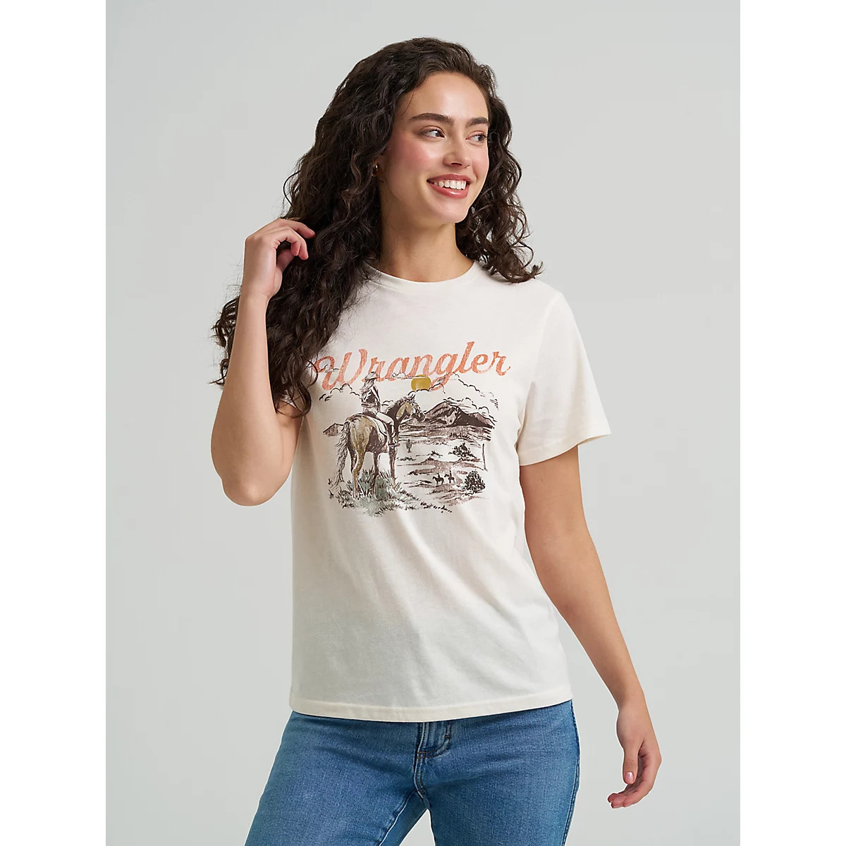 Women's Wrangler Western Graphic Reg Fit Tee in Whisper White | Wrangler