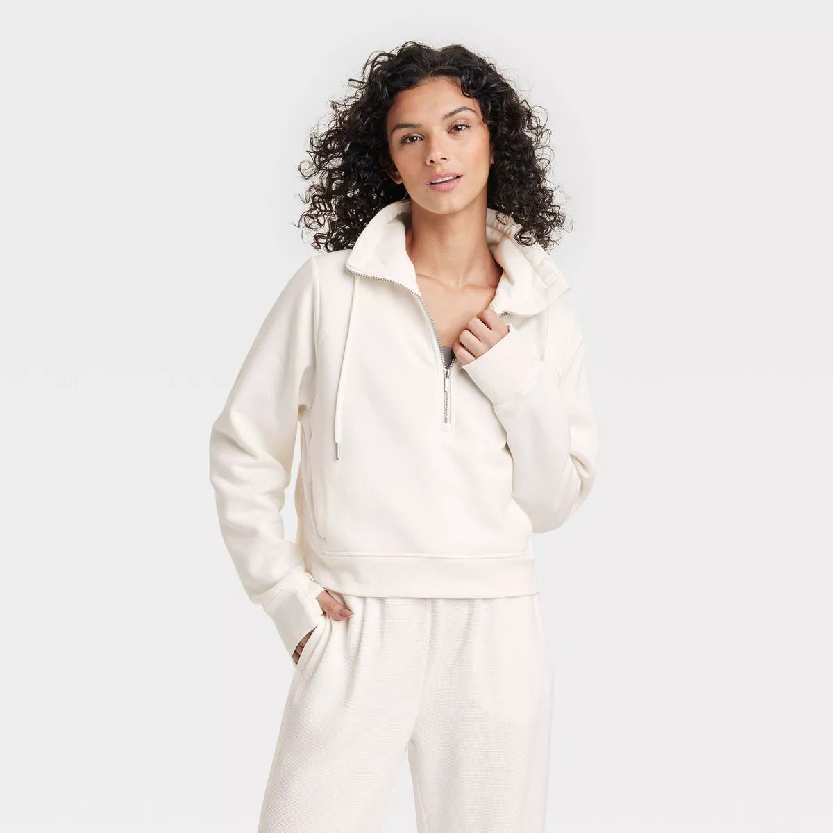 Women's Half Zip Fleece Pull Over - All in Motion™ Lavender S | Target