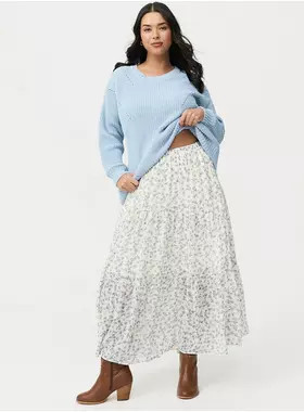 Chiffon Tiered Maxi Skirt | Torrid (US & Canada)