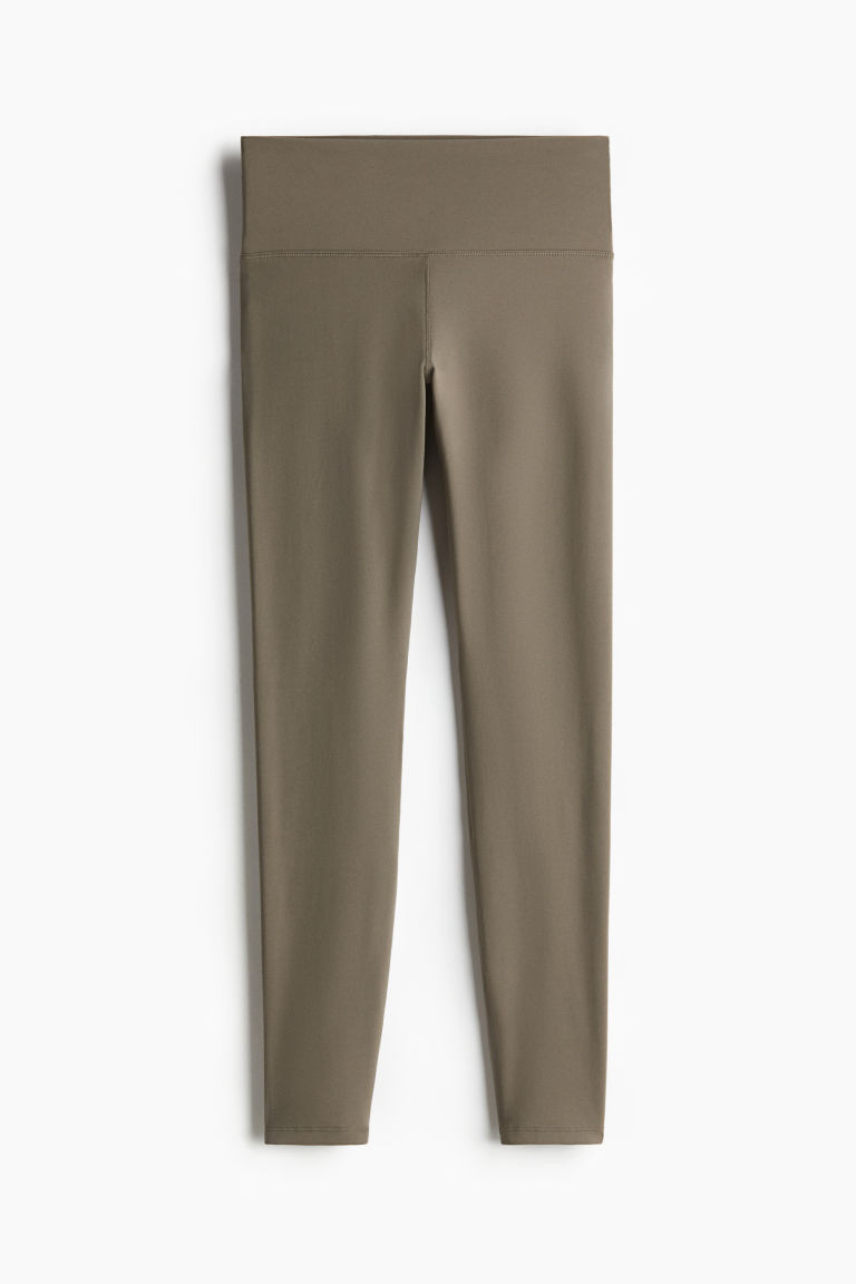H & M - Yoga leggings in SoftMove Lycra Sport - Beige | H&M (UK, MY, IN, SG, PH, TW, HK)