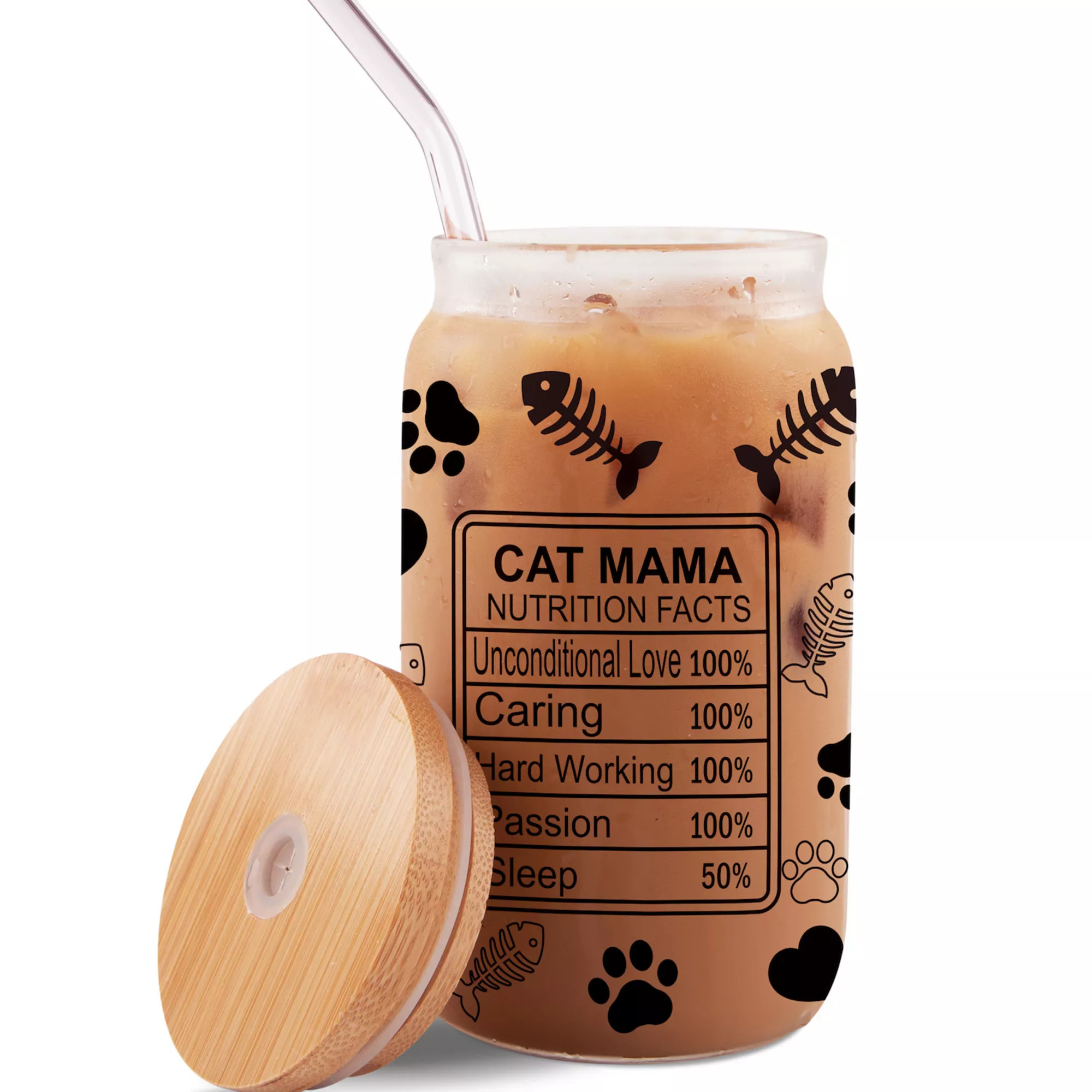 Nifty 16-oz. Cat Mom Glass and Straw | Kohl's