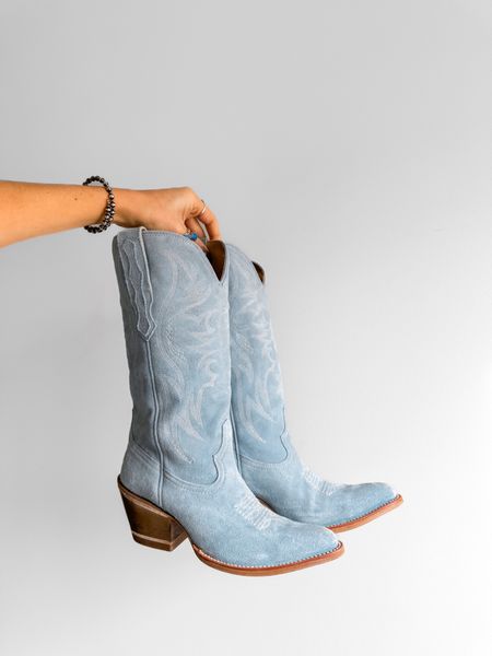 comfy blue cowgirl boots! in my true size 

#LTKshoecrush #LTKstyletip #LTKSeasonal