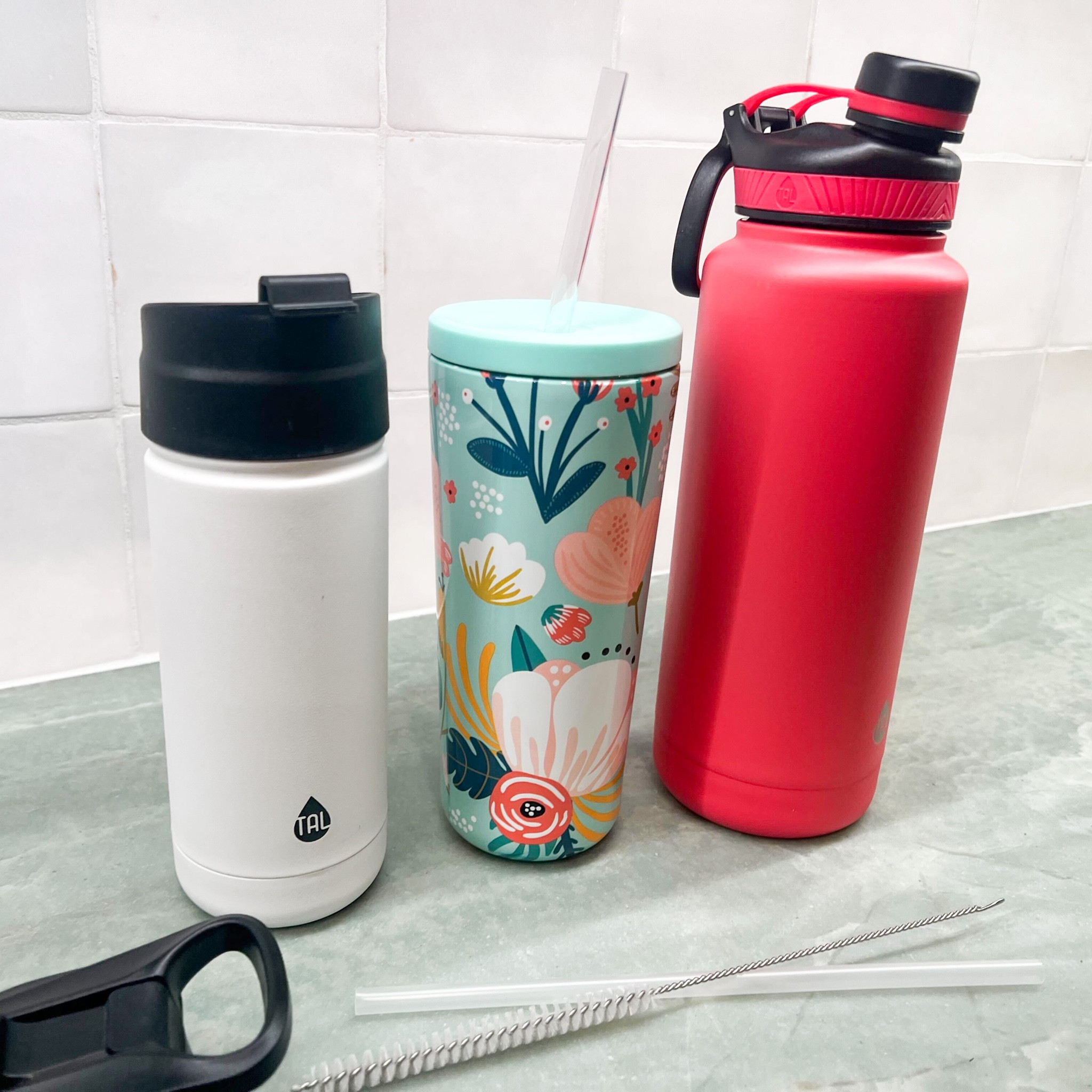 How cute are these tumblers?!? 😍😍😍 You can grab this entire set for JUST $19.98 - that’s just $7 PER BOTTLE!!!! 😱🔥🔥🔥 I loved it so much I had to buy another set because the value is so good and I loved this color combo. This set includes a 50 oz., 24 oz., and an 18 oz. Tumbler so you truly get everything you need all for under $20! 🤩🤩

#LTKhome #LTKunder50 #LTKsalealert