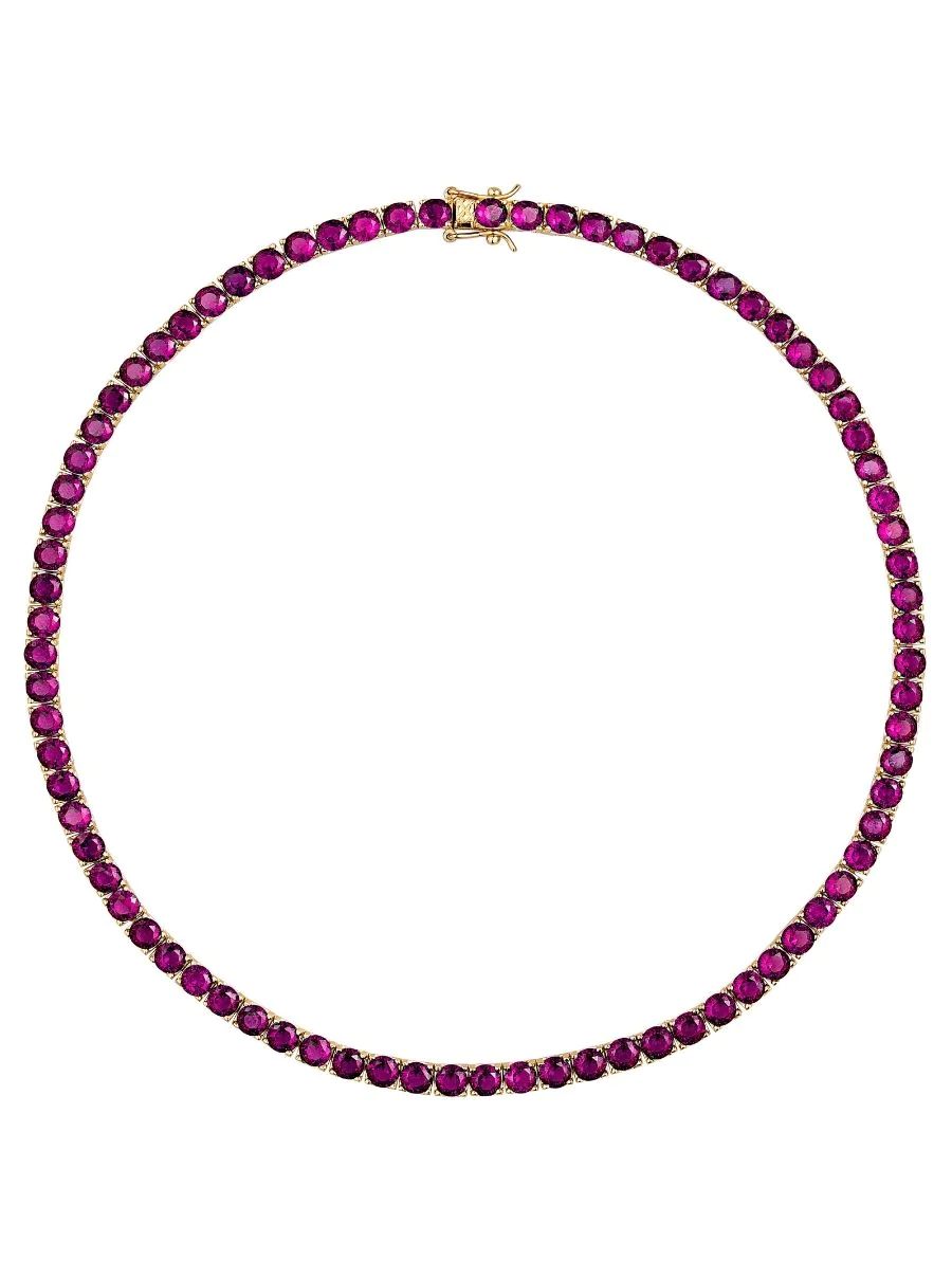 KATE ROUND CUT, RUBY RIVIERE COLLAR NECKLACE | Dorsey