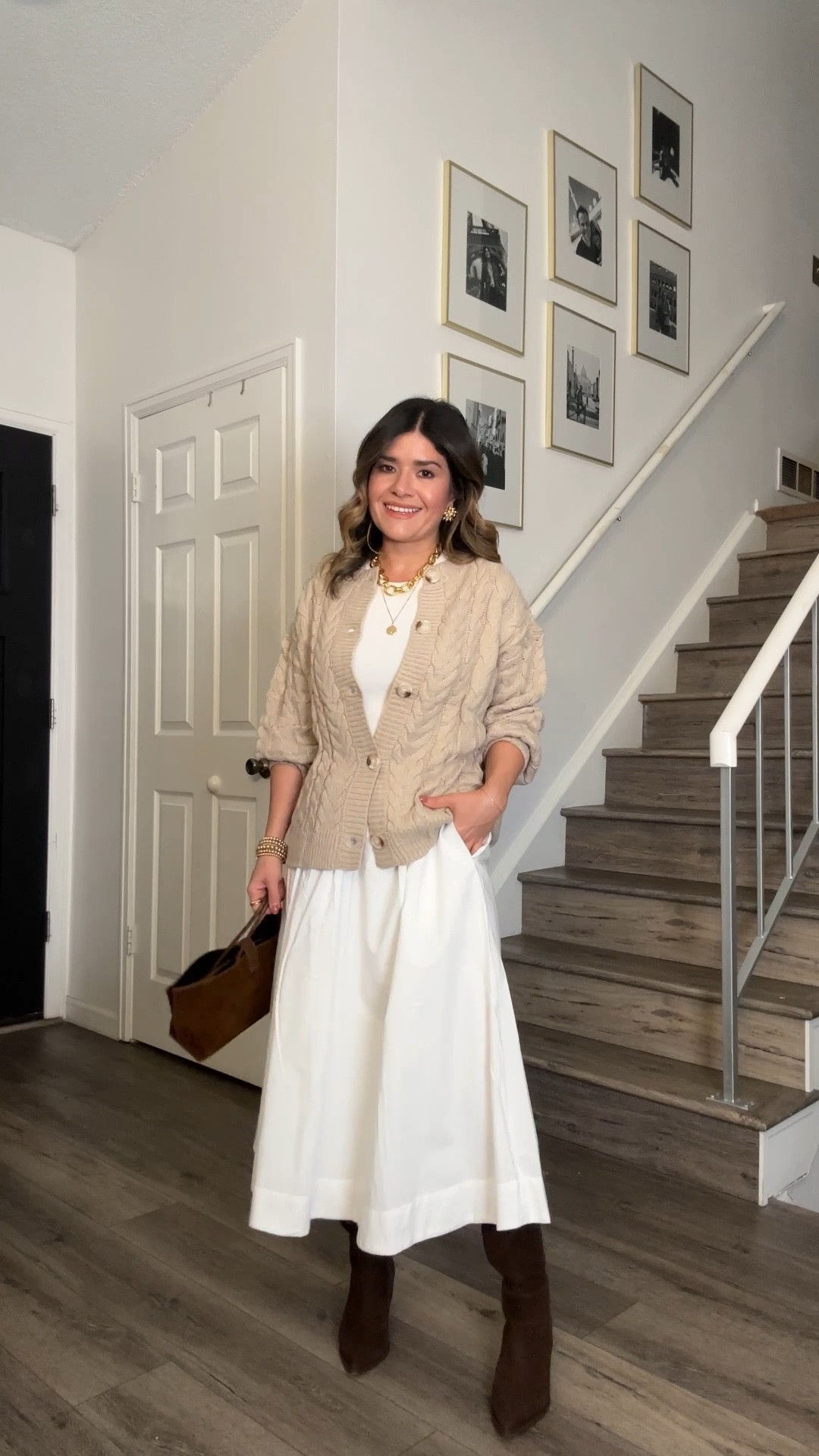 Finding ways to style my favorite white midi skirt for fall! What do you think? Would you wear it?
Cardigan size small
Skirt size smal

#LTKFindsUnder50 #LTKStyleTip #LTKSeasonal
