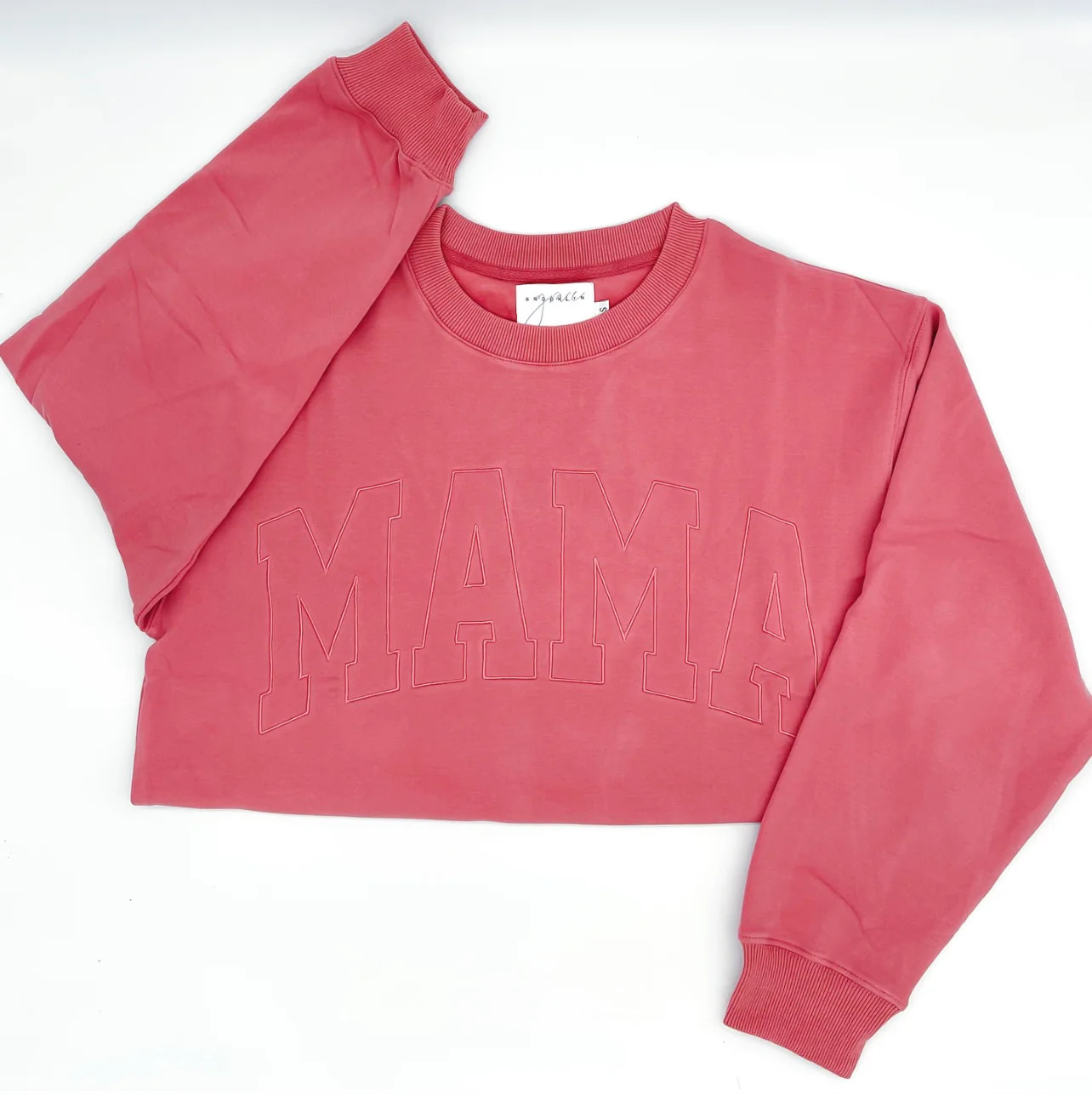 MAMA Drop Shoulder Crewneck - ROUGE RED | Brooklyn Grace