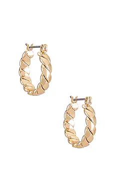 Ettika Twist Hoop Earrings in Gold from Revolve.com | Revolve Clothing (Global)