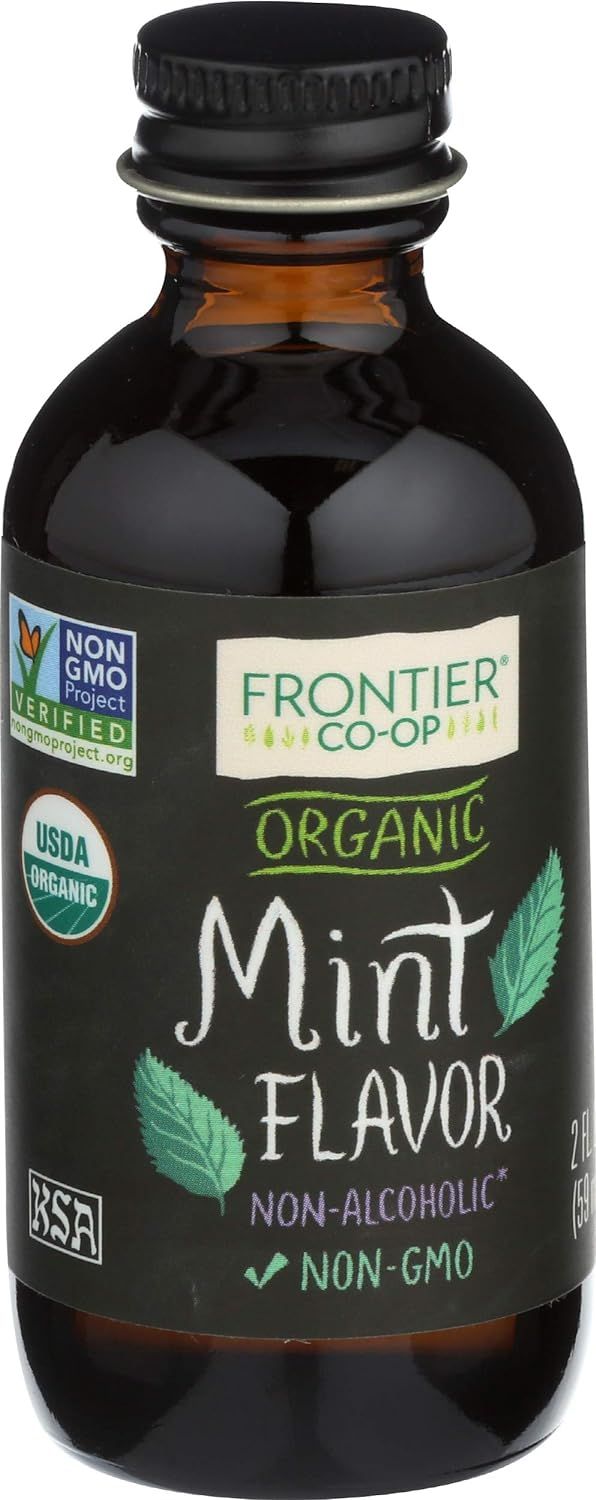 Frontier Organic Non-Alcoholic Mint Flavor, 2-Ounce, Full Flavor for Baking, Icing, Coffee, Cooki... | Amazon (US)