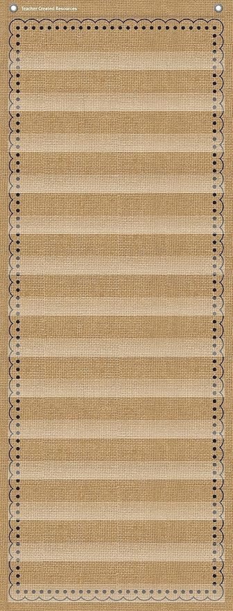 Burlap 14 Pocket Chart (13" x 34") | Amazon (US)