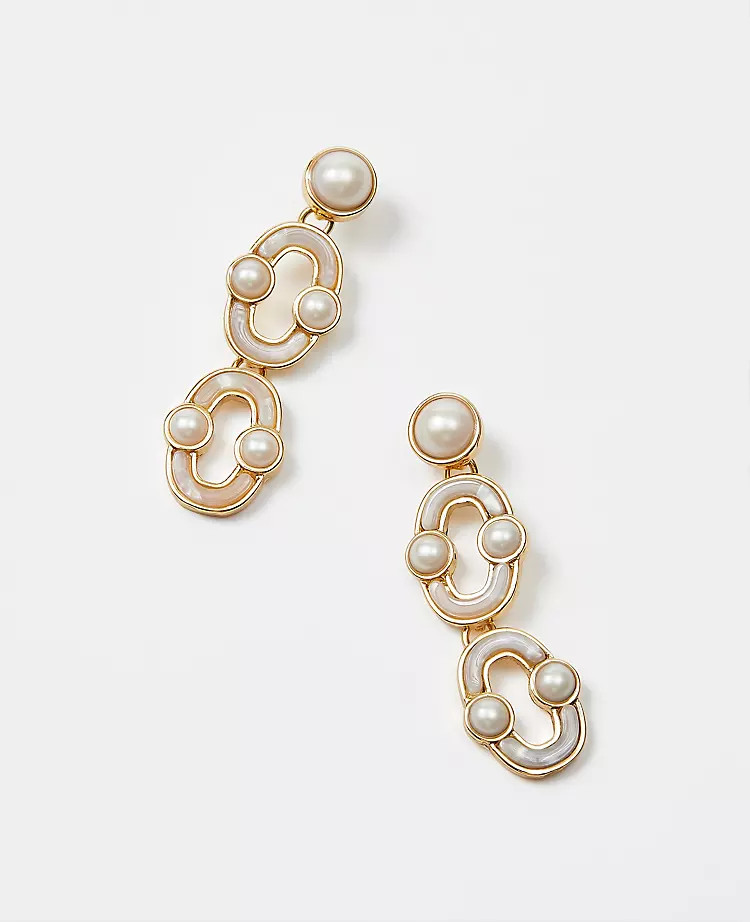 Pearlized Half Dome Drop Earrings | Ann Taylor | Ann Taylor (US)
