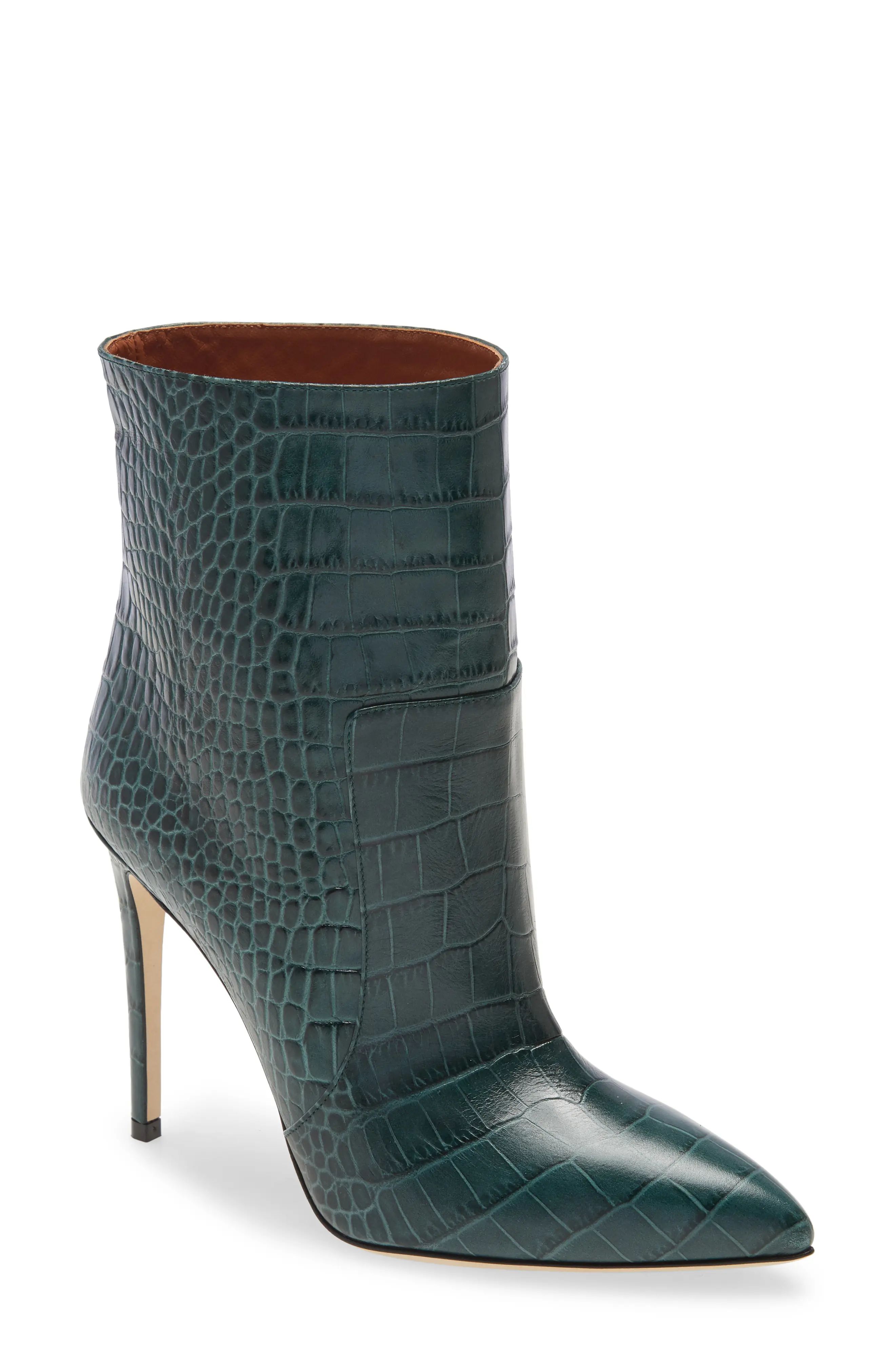 Women's Paris Texas Stiletto Bootie, Size 8.5US - Green | Nordstrom