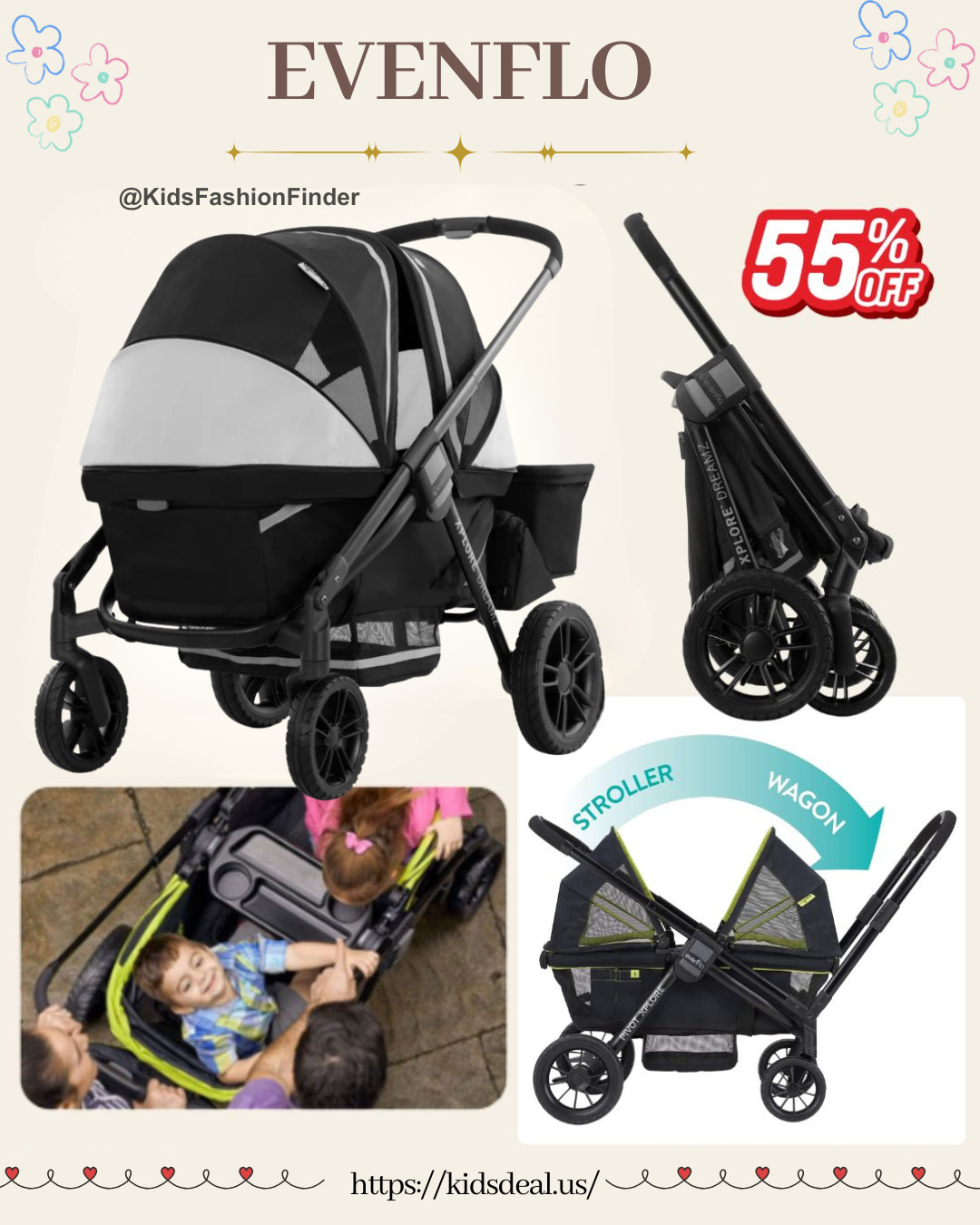 🚗✨ Evenflo Pivot Xplore Dreamz Stroller Wagon — Lowest Price Ever! 😱💛

🌟 55% OFF — Now just $225.91 🌟

Perfect for family adventures, zoo trips, theme parks & everyday outings 🙌

✔️ All-terrain stroller wagon 🛞
✔️ Includes bassinet insert for little ones 👶
✔️ Double seats for siblings 👧👦
✔️ Car seat compatible 🚗
✔️ Extra-large storage basket for all the essentials 🧺

A versatile stroller wagon that grows with your family 💛
Don't miss this all-time low price! 🔥

#Evenflo #StrollerWagon #PivotXplore #BabyGear #MomLife #FamilyAdventures #ToddlerLife #TravelWithKids #MomFinds #DealAlert #LTKFamily 🚗✨

#LTKTravel #LTKBaby #LTKKids
