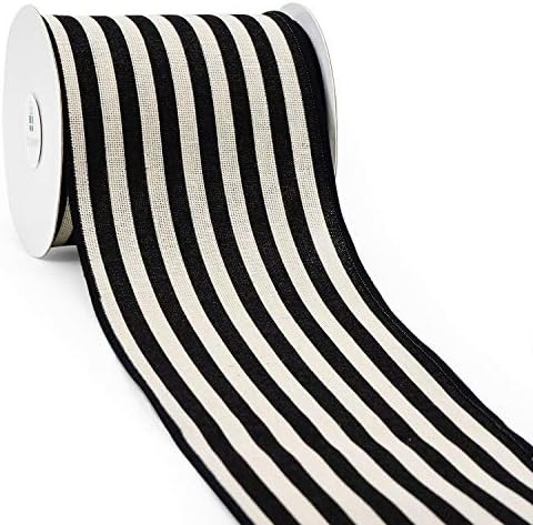 CT CRAFT LLC Stripes Canvas Cotton Ribbon for Christmas, Bow Making, Home Decor, Gift Wrapping, D... | Amazon (US)