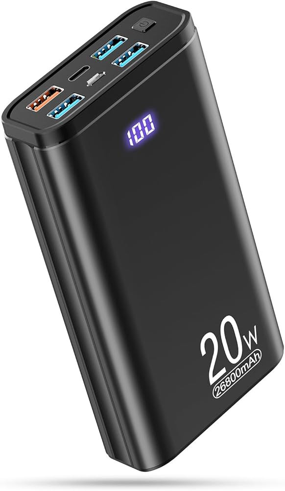 Power Bank 26800mAh USB C Fast Charging Portable Charger PD 20W Battery Pack with 5 Outputs, Exte... | Amazon (US)