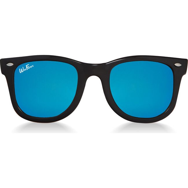 Polarized Sunglasses, Black with Ocean Blue | Maisonette