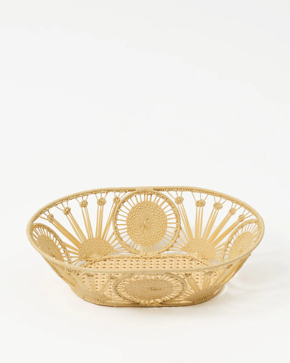 Raffia Bread Basket, Oval | Cabana Magazine