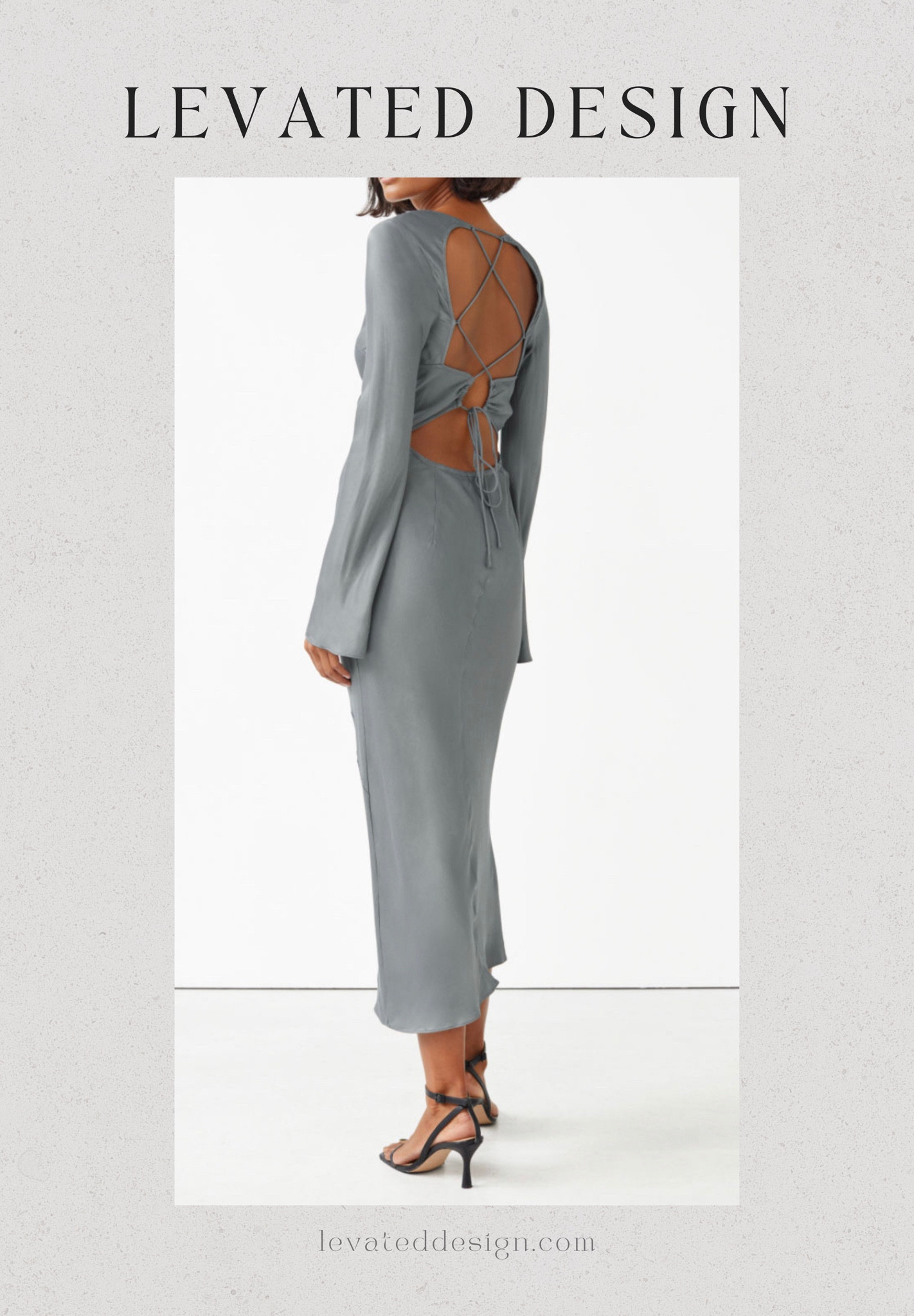 Gorgeous gray silver satin dress with open back and flared sleeves.



#LTKwedding #LTKfit #LTKstyletip