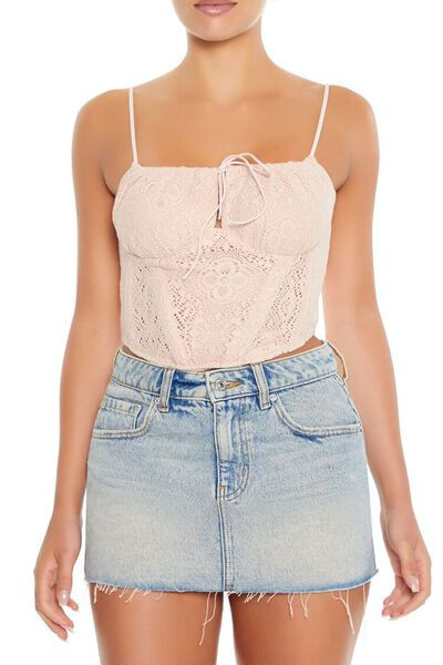 Crochet Bustier Cropped Cami | Forever 21