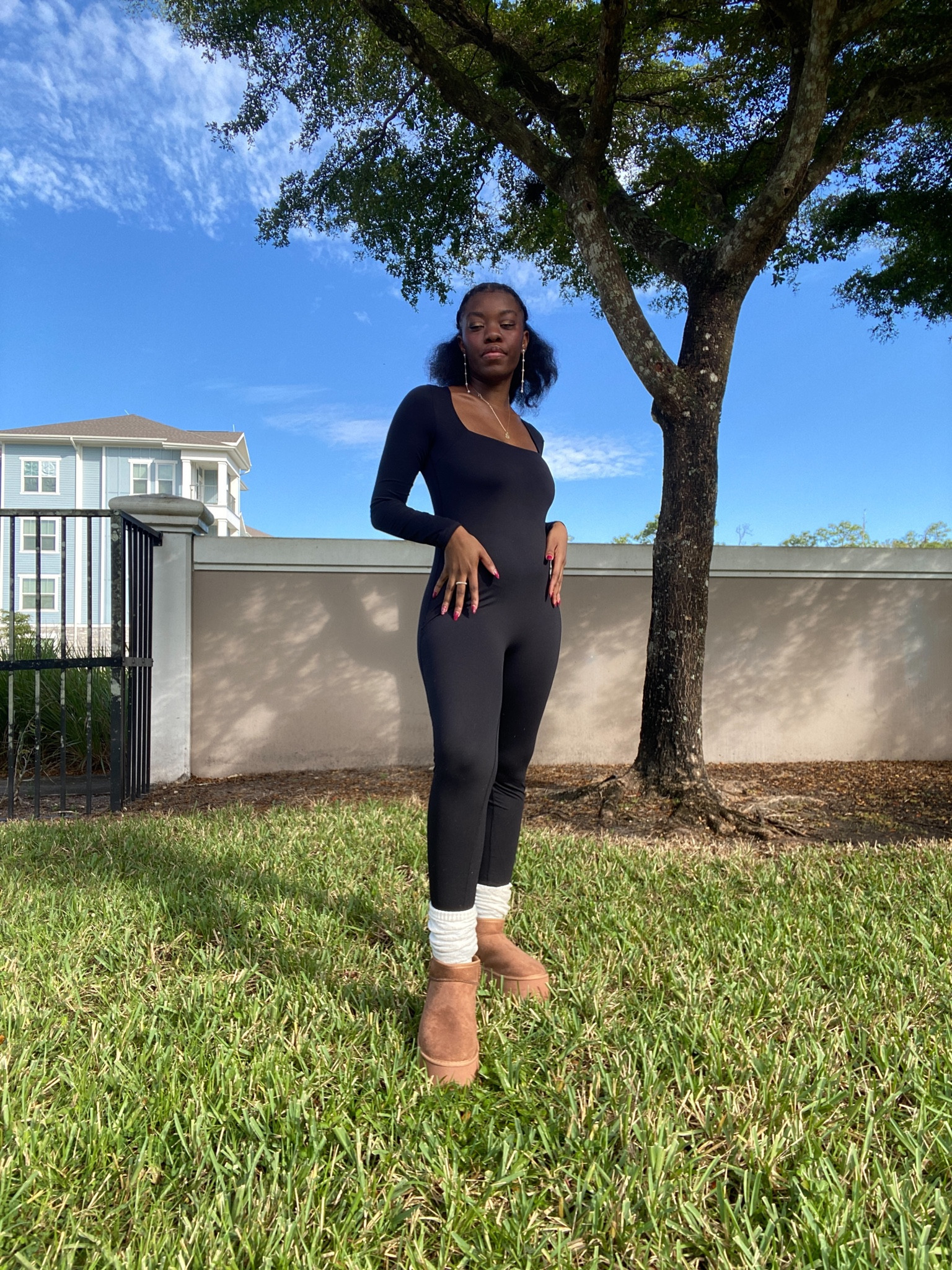 Skims-like jumpsuits suit from pumiey
boots from boohoo

#LTKstyletip #LTKfindsunder100 #LTKSeasonal