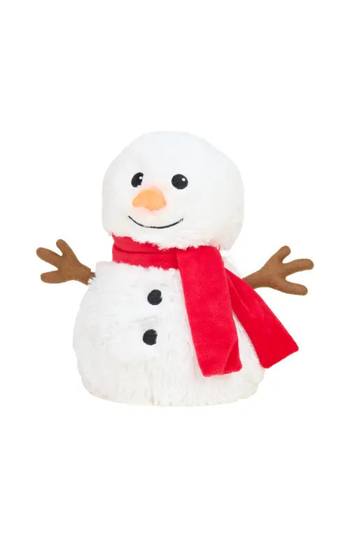 Warmies Red Scarf Snowman Plush Toy in Multi Color at Nordstrom | Nordstrom
