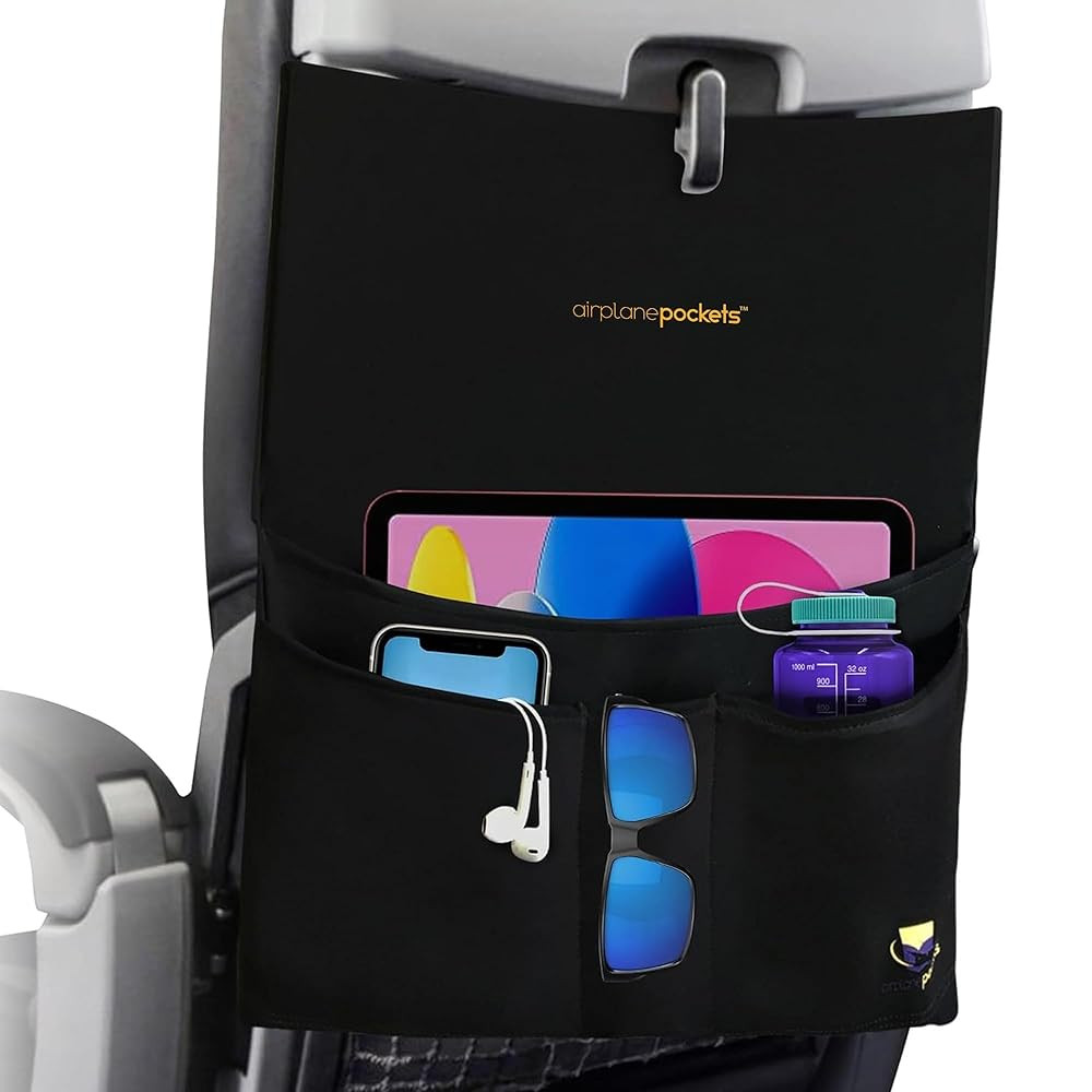 Airplane Pockets - Airplane Accessories - Plane Travel Essentials - Travel Organizer - Seat Stora... | Amazon (US)