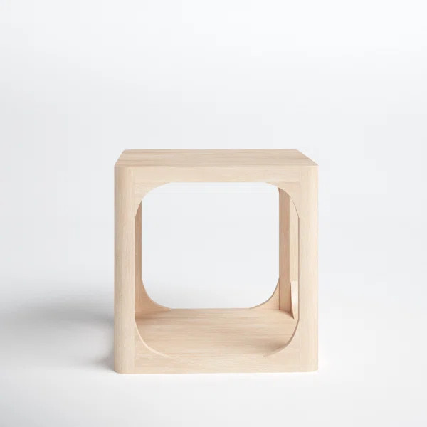 Edgington Solid Wood Floor Shelf End Table with Storage | Wayfair North America