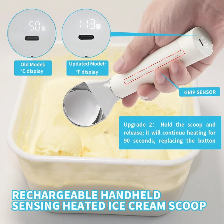 Heated Ice Cream Scoop Rechargeable Battery Electric Ice Cream Scooper For Scooping Hard Ice Crea... | Walmart (US)