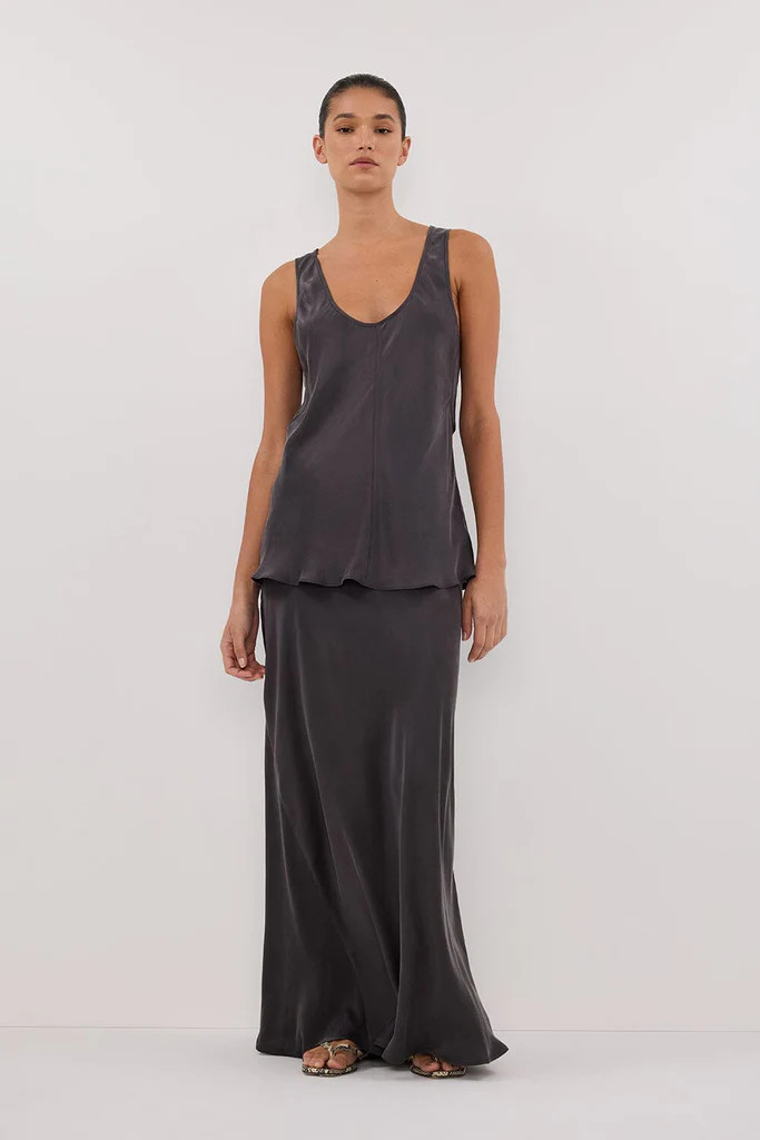 COLETTE PETROL SILK SKIRT | DISSH