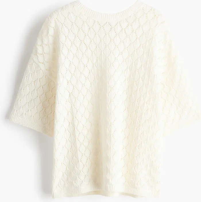 H&M Pointelle-knit Top | Nordstrom | Nordstrom