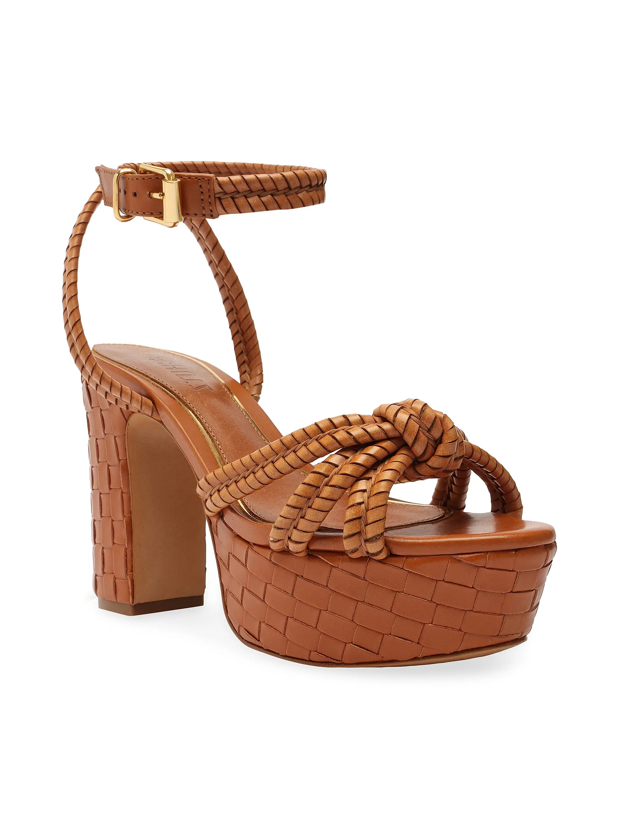 Schutz Kathleen 101MM Leather Platform Sandals | Saks Fifth Avenue | Saks Fifth Avenue