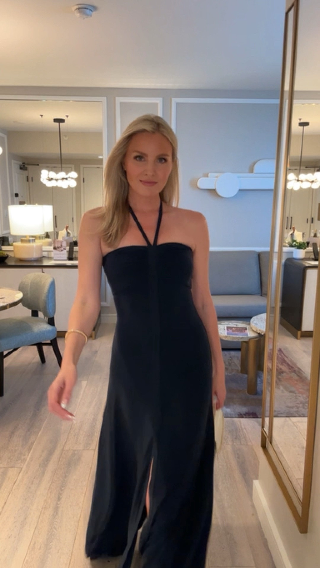Coastal Glam at The Breakers ✨

old hollywood energy but make it 2026 🤍 wearing the prettiest navy @RamyBrook dress for a night at the iconic Fairmont Breakers in Long Beach. silky dresses, fresh blonde, and coastal luxury will always be my aesthetic ✨