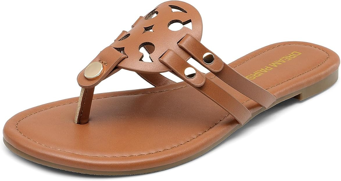 DREAM PAIRS Flip Flops for Women Comfortable Thong Flat Sandals for Summers Dress Beach | Amazon (US)
