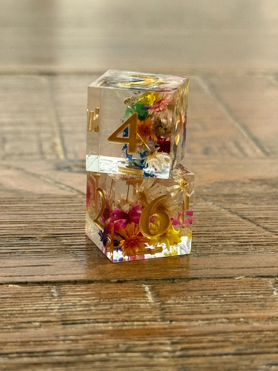 Pre-order… Mahjong Pair of Clear Flower Dice. Ships Second Week of April - Etsy | Etsy (US)