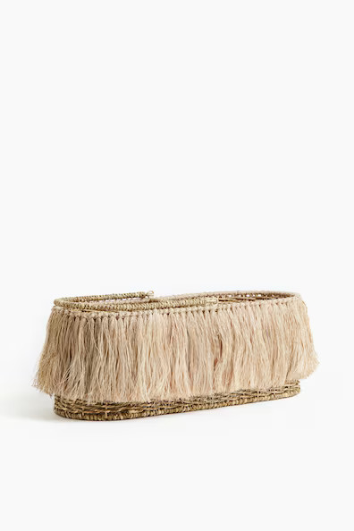 H & M - Tasseled Seagrass Storage Caddy - Beige | H&M (US + CA)