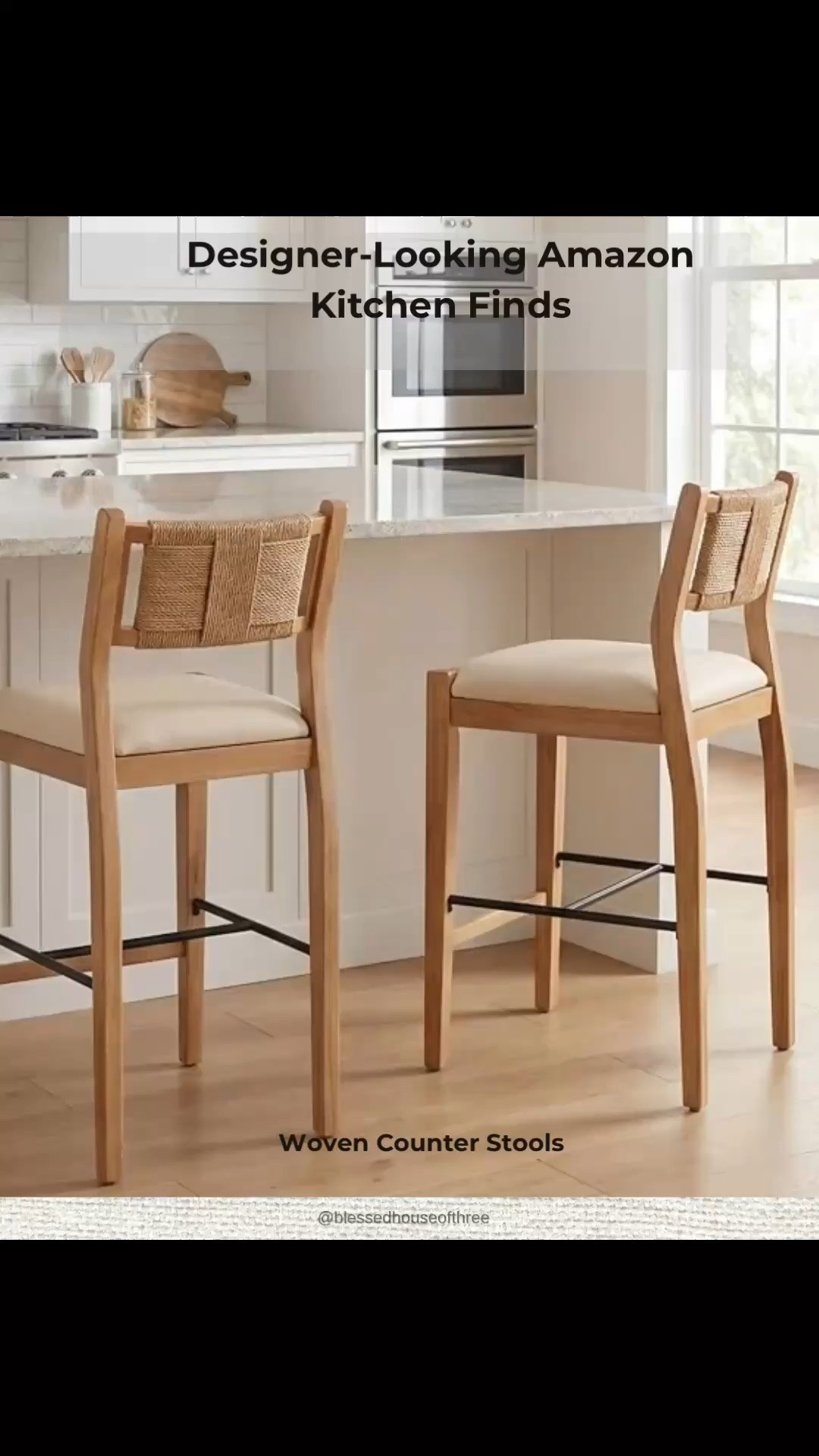 If you love the designer kitchen look but not the designer price tag, these Amazon kitchen finds are worth a look. From woven counter stools and statement hardware to beautiful kitchen decor and styling pieces, these finds help create a high-end kitchen aesthetic without overspending. #affiliatelinks Save this post for your next kitchen refresh, kitchen remodel, or kitchen styling update.

Follow me on LTK for daily home decor, fashion, and Amazon finds.

#LTKHome #LTKSaleAlert