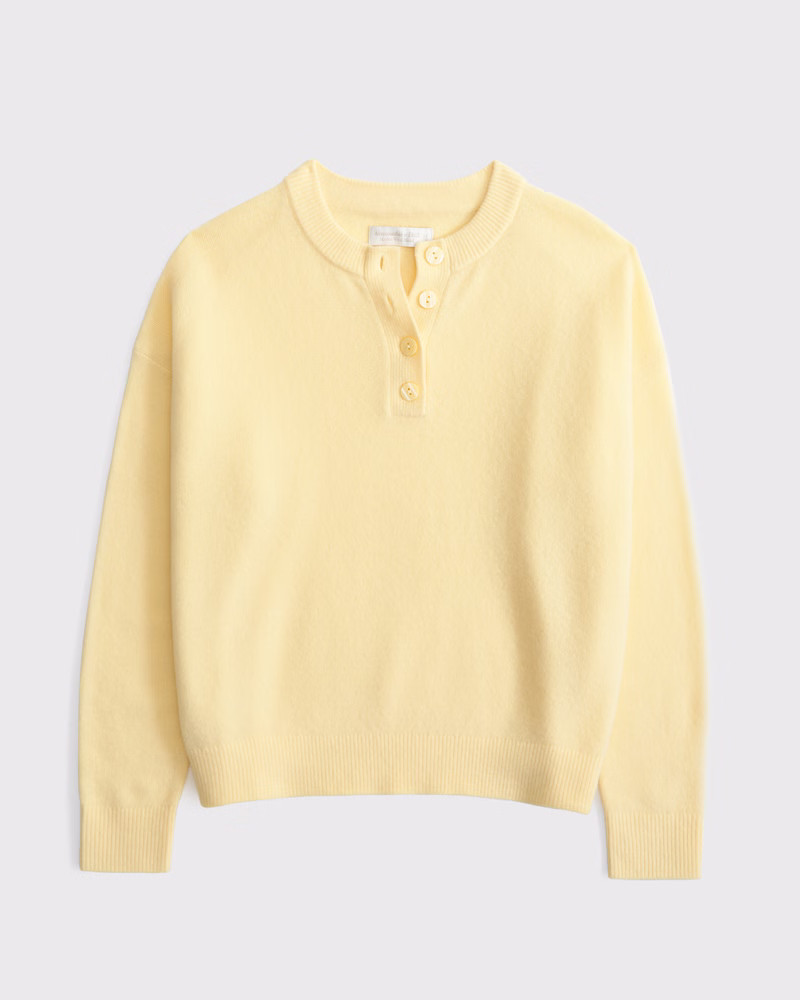 Merino Wool-Blend Henley Sweater | Abercrombie & Fitch (US)