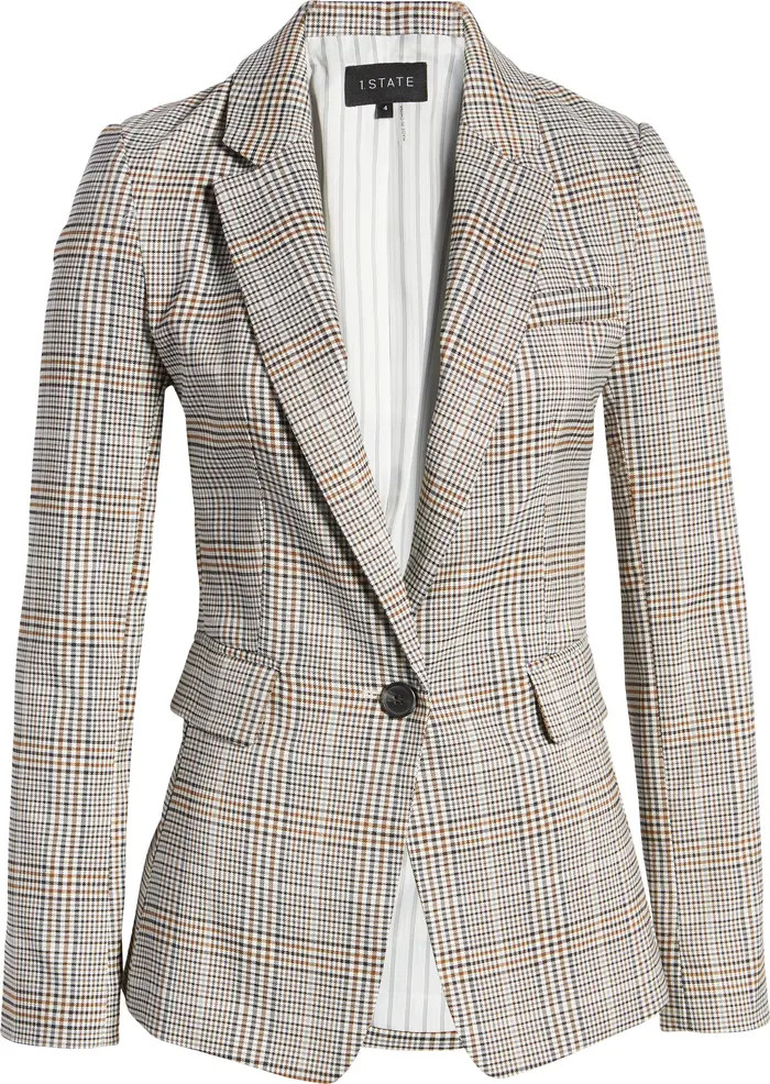 Plaid One-Button Blazer | Nordstrom