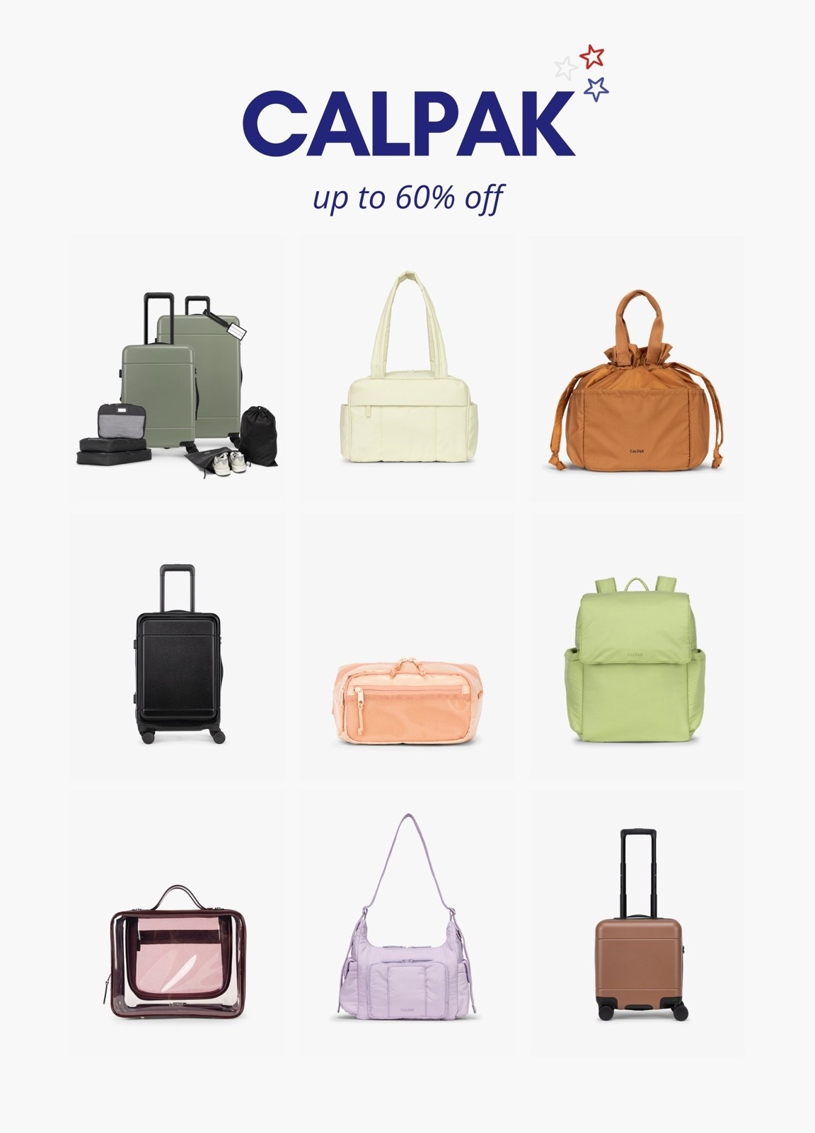 [7/2/26] @CALPAK up to 60% off | linking favorites I’ve been using for yearssss now + suitcase bundles/sets are also included!

#LTKSaleAlert #LTKSeasonal #LTKTravel